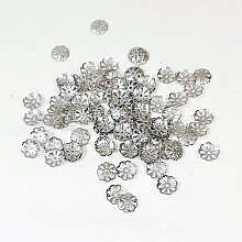 Lot de 90 coupelles diamètre 10mm coloris argent