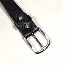 Ceinture pour Elle Cuir noir boucle métal