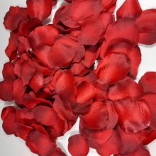 Rose petals fabric cloris red flamed