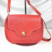 Sac en cuir de vachette lisse coloris orange