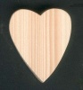 Wooden heart 5 x 5.5 cm Valentine's Day