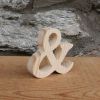 sign and, ampersand 5 cm in wood to pose