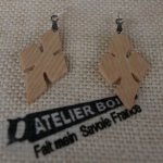 ash cross earring, ethical wood jewelry, nature jewelry, handmade