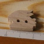 Button rabbit 22mm solid wood handmade 