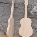 Figurine marker guitar wedding music theme, wood, handmade
