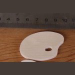 miniature figurine painter's palette in solid maple wood thickness: 3mm to decorate, to glue embellishment scrap handmade