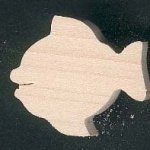 Wooden fish figurine 2.5 x 3 cm, handmade, to paint