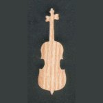 Cello figurine mounted on a spindle made of ash wood, handcrafted and cut by hand