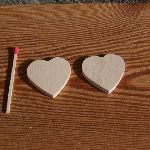 Figurine heart 3x3 in solid wood to paint, wedding decoration, Valentine's Day, wooden wedding
