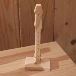 Solid wood recorder ht 20 cm handmade interior decoration music gift flutist