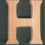 Wooden letter H to paint and glue height 5 cm