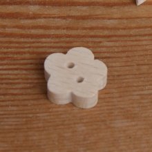 Solid wood button flower to decorate and sew creative leisure, handmade