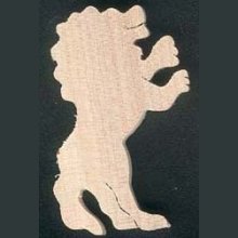 Wooden lion figurine