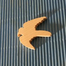 figurine bird, dove 3mm solid wood to decorate, embellishment scrapbook nature animals