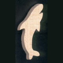 Miniature shark figurine in solid maple wood, handmade