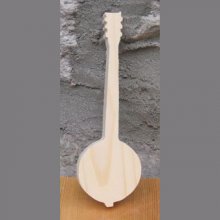 Solid wood banjo ht15cm handmade music decoration, musician gift, music