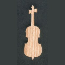 Cello figurine mounted on a spindle made of ash wood, handcrafted and cut by hand