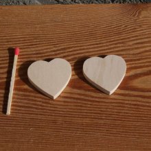 Figurine heart 3x3 in solid wood to paint, wedding decoration, Valentine's Day, wooden wedding