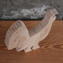 Wooden jigsaw puzzle capercaillie, handmade, solid beech wood, mountain animal