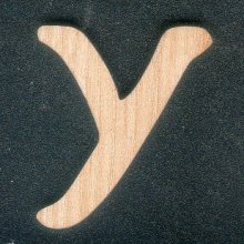 Letter Y in solid wood to paint and glue, handmade