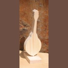 mandolin mounted on a base decoration wooden instrument, handmade