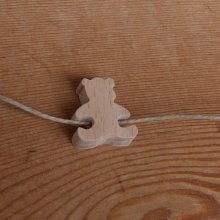 wooden bead teddy bear H to decorate child necklace