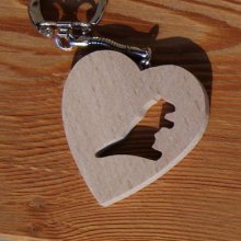 heart and marmot key ring