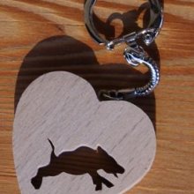 heart and boar keychain for hunters