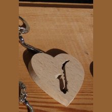 heart and saxophone key ring, saxophonist gift, handmade