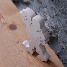  hiker puzzle 8 pieces of solid beech wood handcrafted gift hiking, mountain