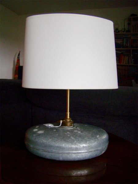 Antique Zinc Hot-water bottle lamp 