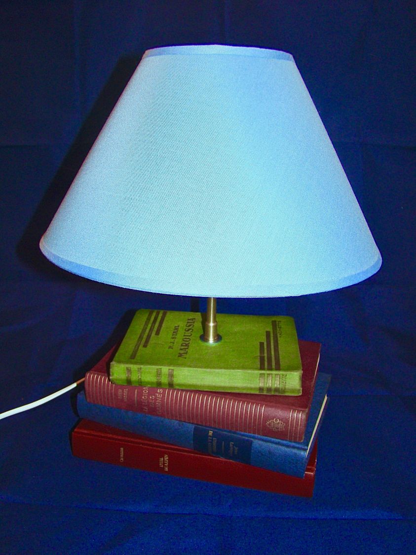 Old book lamp, blue 