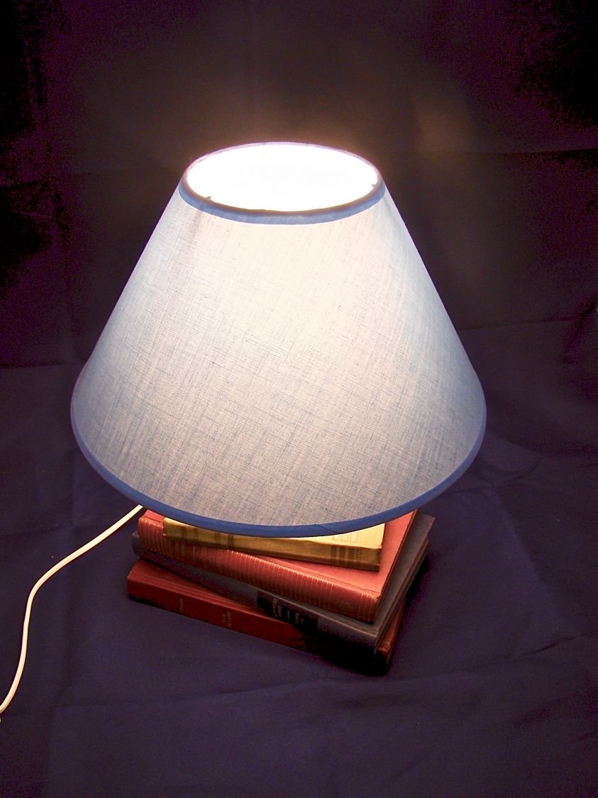 Old book lamp, blue 