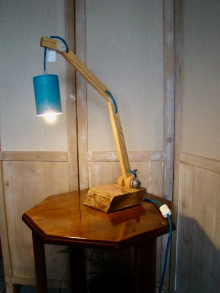 Badass blue lamp for naughty boy