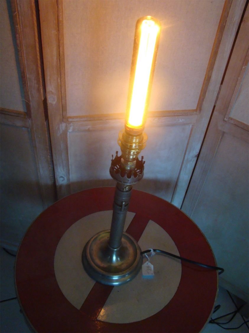 Antique brass candle lamp EDISON style