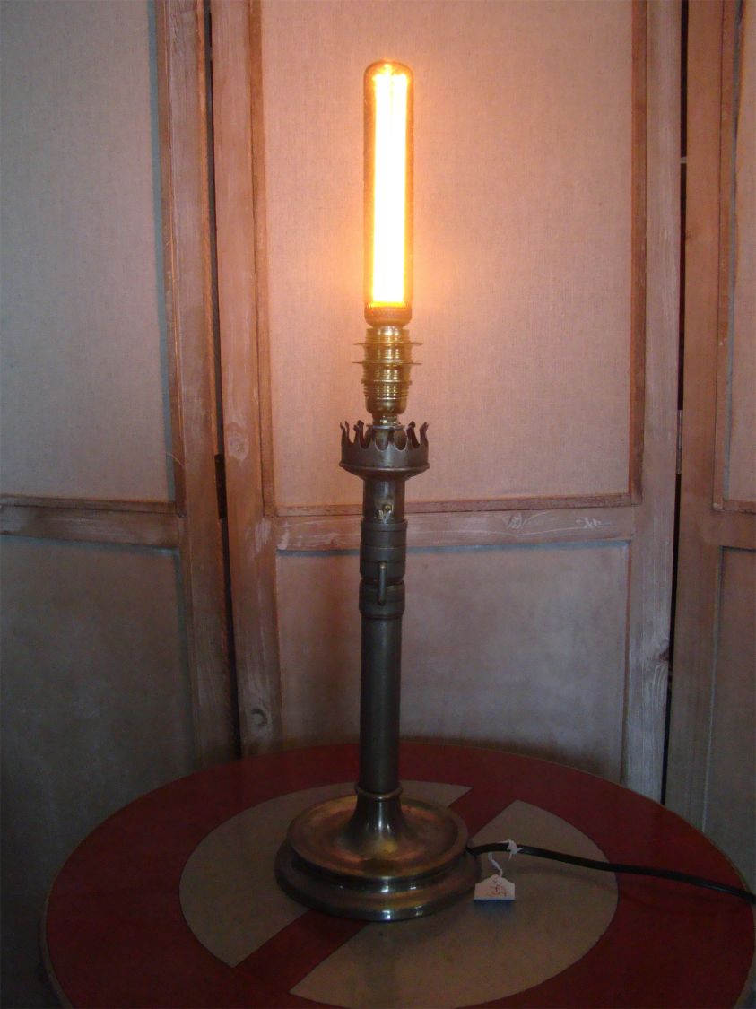 Antique brass candle lamp EDISON style