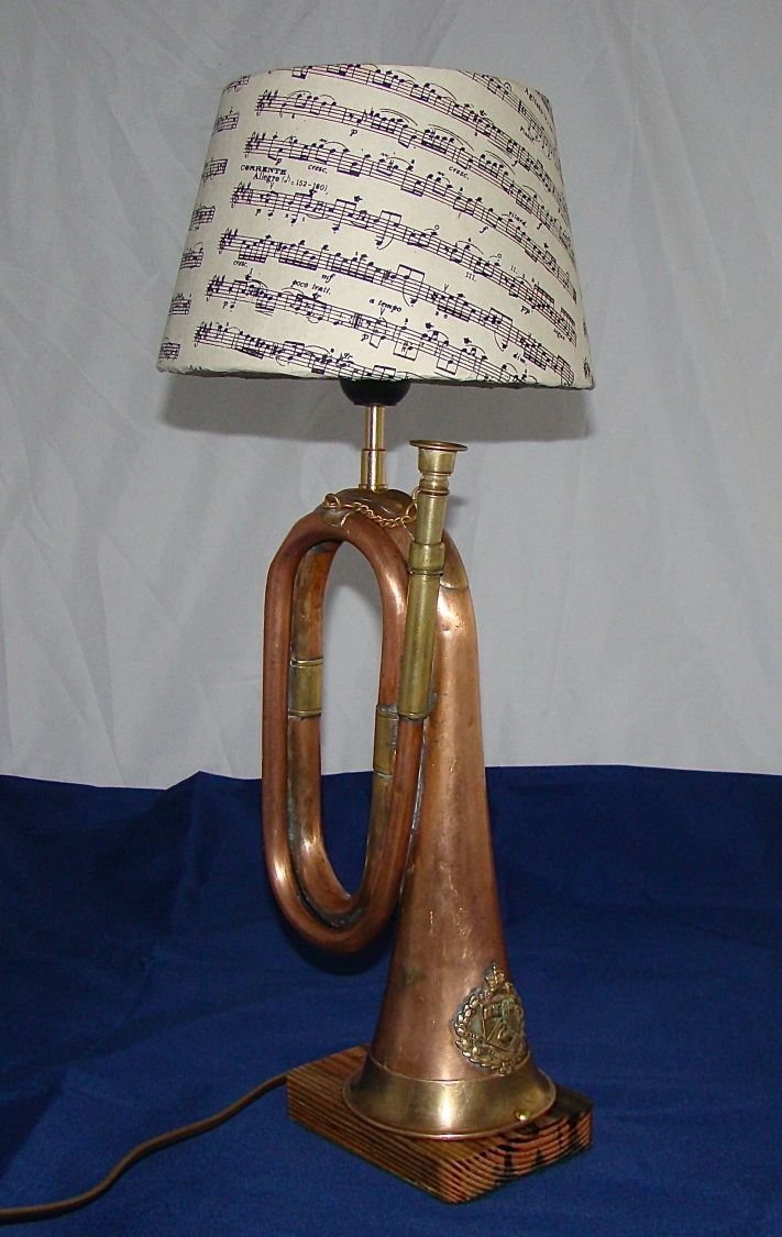 Lampe Clairon cuivre et laiton