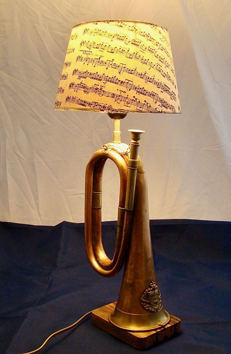 Lampe Clairon cuivre et laiton