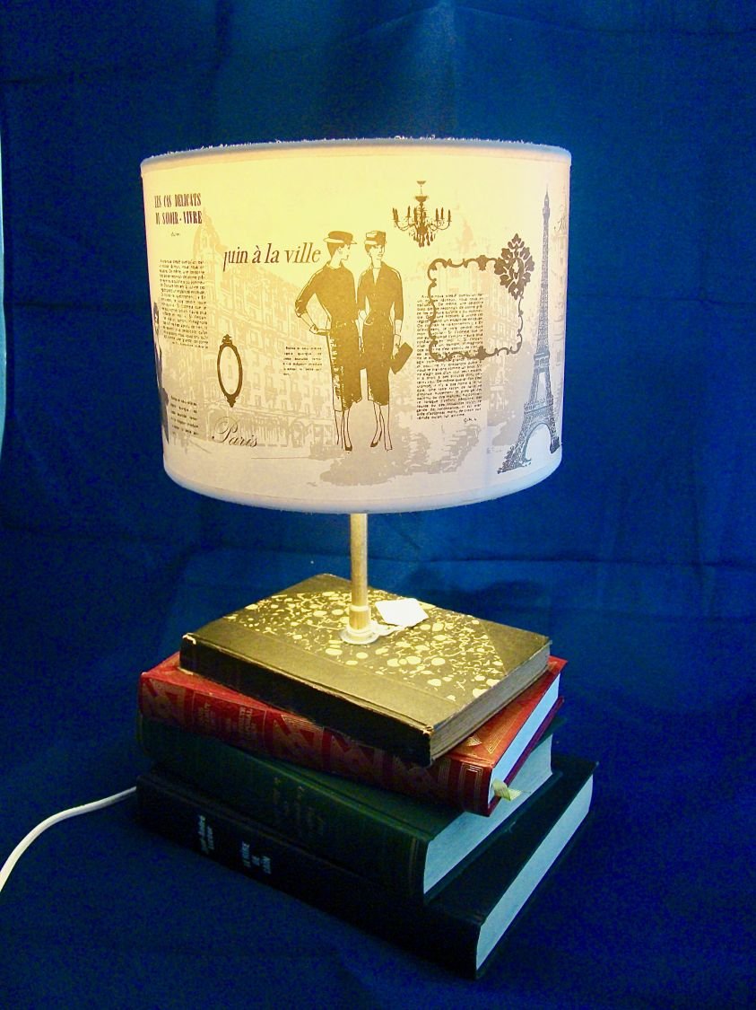 Antique book lamp, Paris's