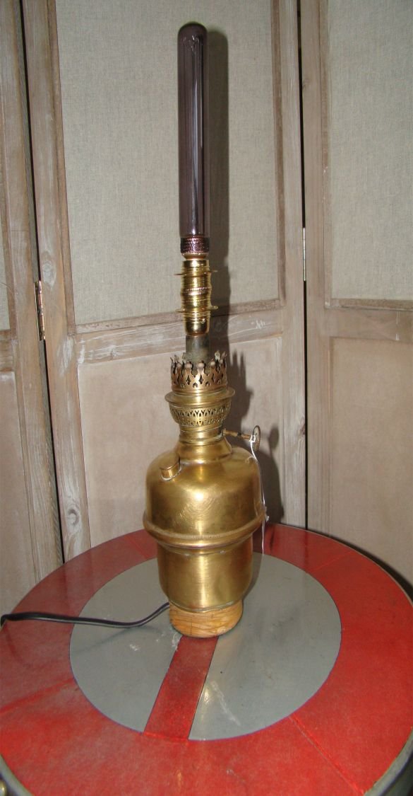 Oil lamp in brass EDISON style 