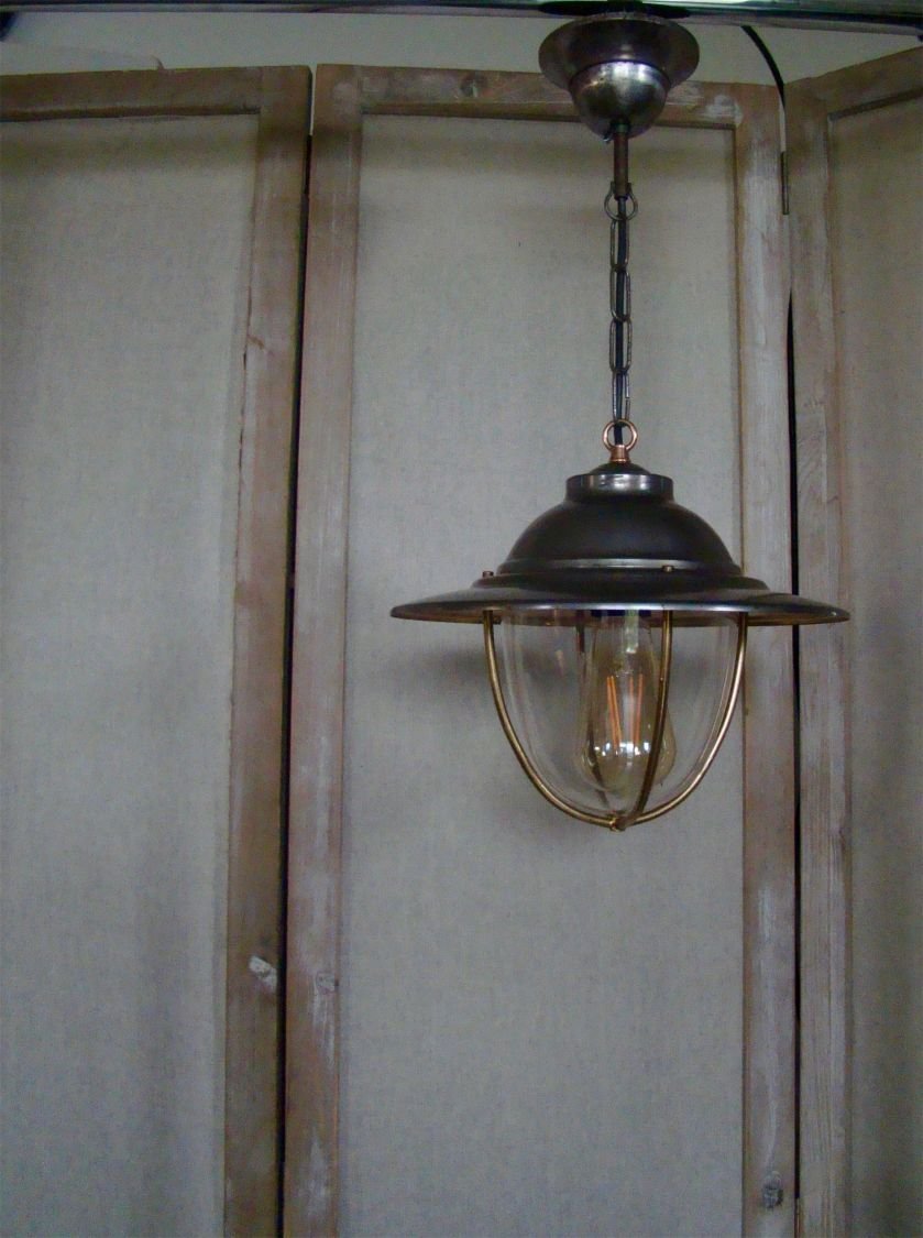 large steel industrial type suspension chandelier !