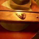 Vintage pipe box with pipe