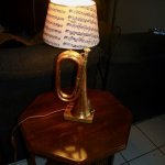 Lampe Clairon cuivre et laiton