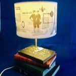 Antique book lamp, Paris's