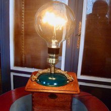 Old coffee grinder lamp EDISON