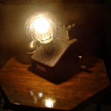 Retro steampunk telephone lamp