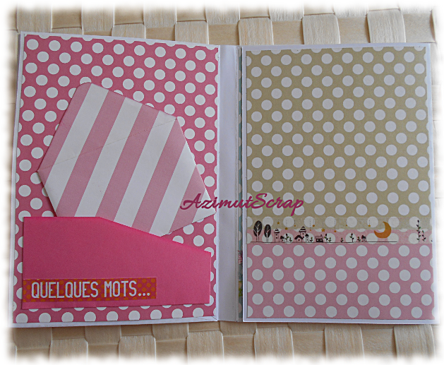 Journal intime ou Calepin album ou carnet papiers assortis "Special Day" rose vert multicolore