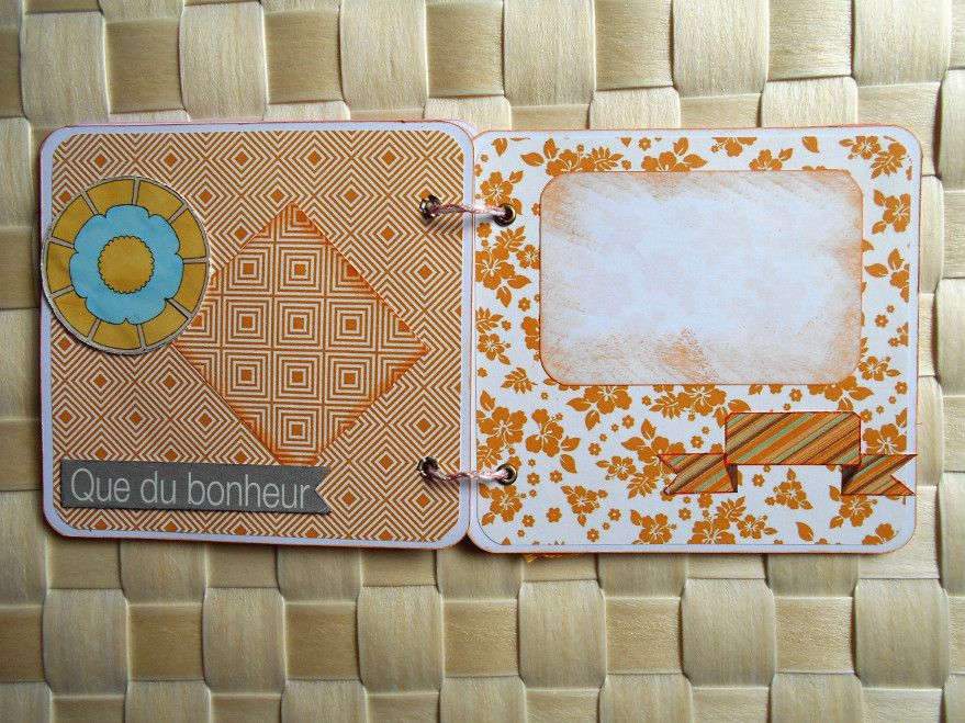 Mini album photos à compléter "Moments Magiques" tons rose/orange