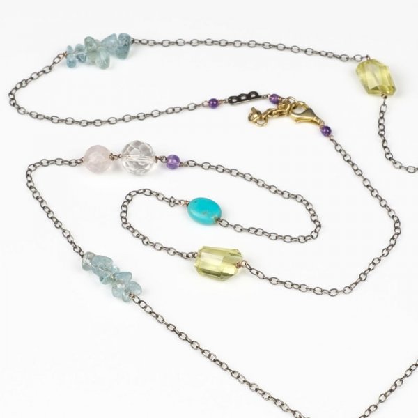 Sautoir Pi&egrave;ce Unique Boh&egrave;me Pastel n&deg;2