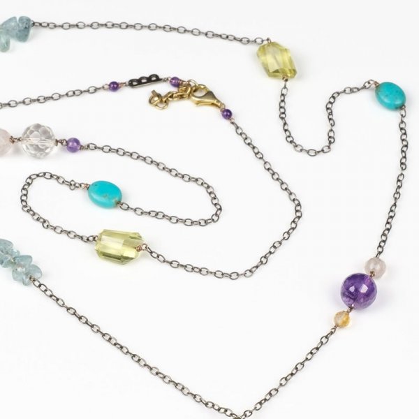 Sautoir Pi&egrave;ce Unique Boh&egrave;me Pastel n&deg;2